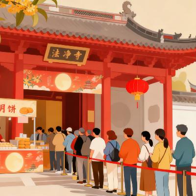 凌晨排队，代购溢价超100%！杭州寺庙月饼火了，是真好吃还是跟风？