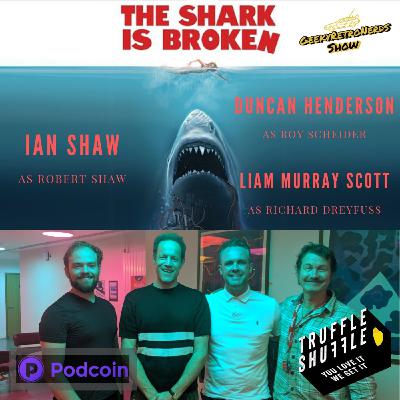 Ian Shaw and cast of The Shark is Broken