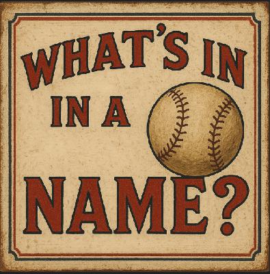 Once Upon A Pastime Series: What's in a Name? MLB History Once Upon A Pastime Series: What's in a Name? MLB History
