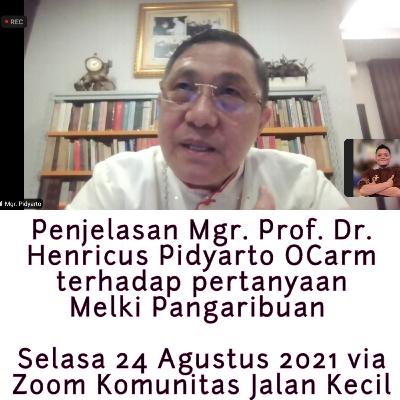 Kata Profesor Kitab Suci, Uskup Pidyarto OCarm tentang Umat Katolik Refleksikan Alkitab, Sharing,dll