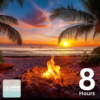 🌊🔥 Relax on a Tropical Beach at Sunset | Ocean Waves & Bonfire Ambience
