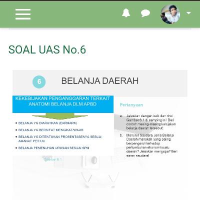 Jawaban UAS soal ke 6 ekonomi keuangan daerah
