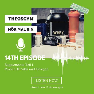 Supplements Protein Kreatin und Omega 3