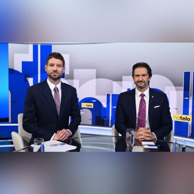 Na telo (30. 11.): Robert Kaliňák (Smer-SD) a Michal Šimečka (Progresívne Slovensko) Na telo (30. 11.): Robert Kaliňák (Smer-SD) a Michal Šimečka (Progresívne Slovensko)