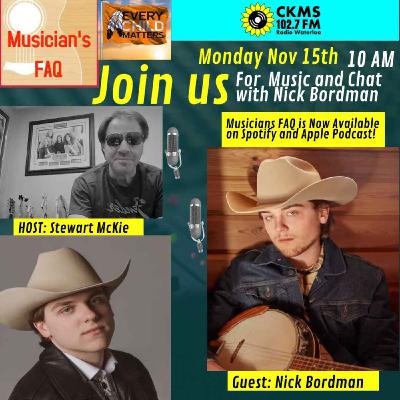 Nick Bordman an hour of music and chat Nick Bordman an hour of music and chat
