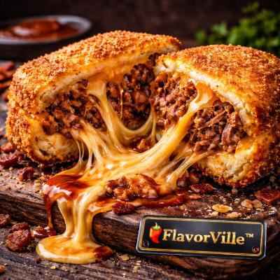 Deep Fried Pulled Pork Grilled Cheese Explosion