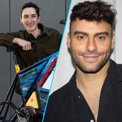 einen Tallbike-Fahrer - mit Tommaso Weller einen Tallbike-Fahrer - mit Tommaso Weller