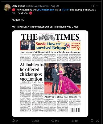 Chicken Pox Vaccine, Starmer?