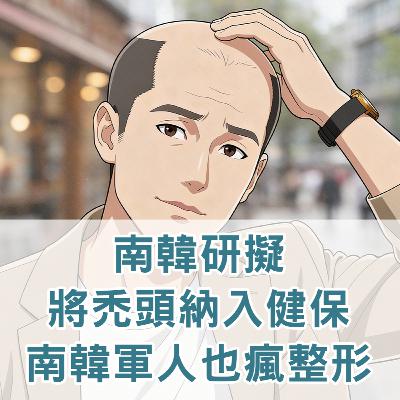 【S2 EP.123】南韓研擬將禿頭納入健保,南韓軍人也瘋整形。 【S2 EP.123】南韓研擬將禿頭納入健保,南韓軍人也瘋整形。