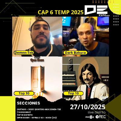 Sexto Capítulo Temporada 2025 – Top 10, Noticias y beats en vivo | Distrito Electrónico Sexto Capítulo Temporada 2025 – Top 10, Noticias y beats en vivo | Distrito Electrónico