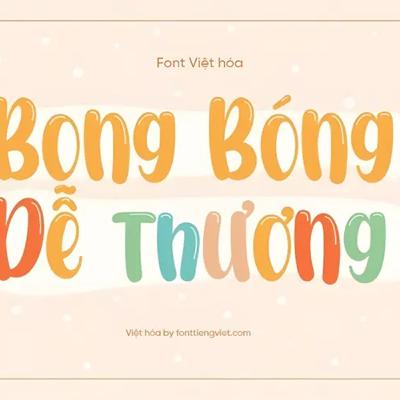 Font Chữ Bong Bóng