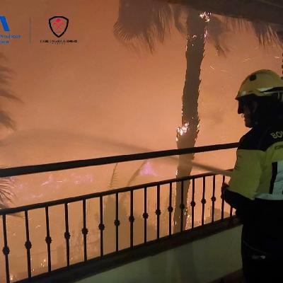 "Comienza el realojo" David Bañasco, jefe Bomberos Benalmádena