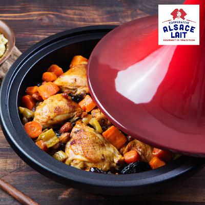 Tajine de poulet d’Alsace aux légumes de printemps - A table avec Leïla Martin