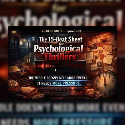 Zero to novel (Ep 4) The 15-Beat Sheet for Psychological Thrillers (How to Stop the Middle From Dying) Zero to novel (Ep 4) The 15-Beat Sheet for Psychological Thrillers (How to Stop the Middle From Dying)