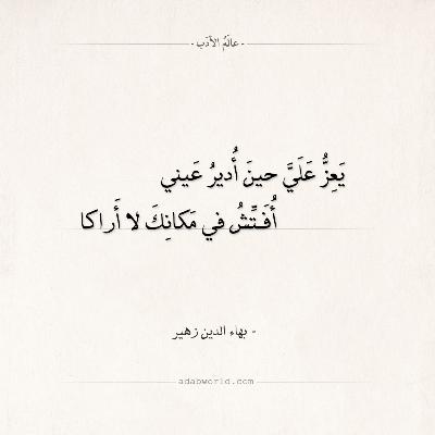 رثاء بهاء الدين زُهير لابنه