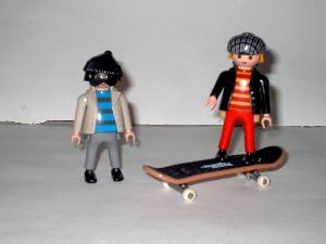 On Skateboard