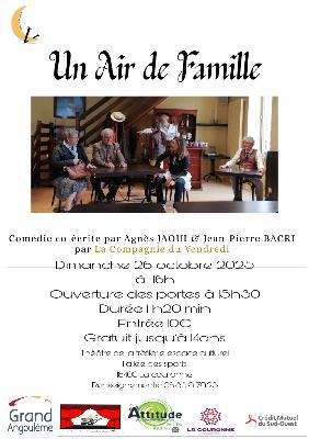 SALUT L’ARTISTE en partenariat avec la Ville de La Couronne Présente « un air de famille » pièce de Théâtre SALUT L’ARTISTE en partenariat avec la Ville de La Couronne Présente « un air de famille » pièce de Théâtre