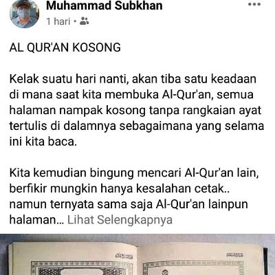 Episode 31 : Al Qur'an Kosong