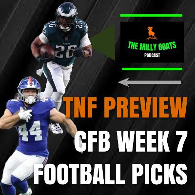 Eagles + Giants TNF Preview, CFB Week 7 Upset Alert, & NFL Week 6 Look Ahead