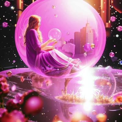 Медитация "Техника розового пузыря" (из книги Шакти Гавейн)