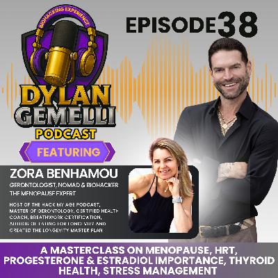 Episode #38 featuring Menopause EXPERT Zora Benhamou!  The Menopause Episode!  DEFINING MENOPAUSE, what to expect, symptoms, the role and importance of hormones, testosterone,  progesterone, stress management, overcoming side effects and more!
