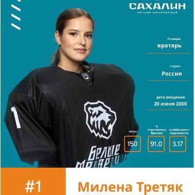 Женский Хоккей. Вратарь ЖХЛ Милена Третяк о новом хоккейном клубе "Сахалин" и тренировках с Шестеркиным.