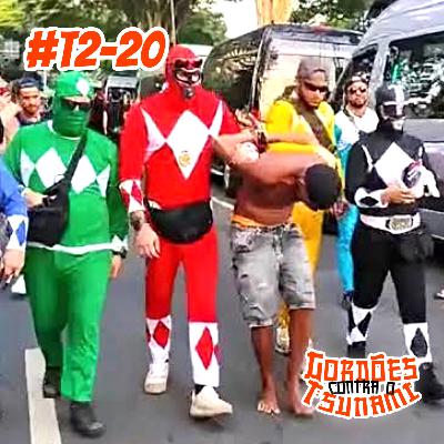 Policiais disfarçados de Power Rangers no Carnaval prendem bandido - Gordões contra o Tsunami #T220