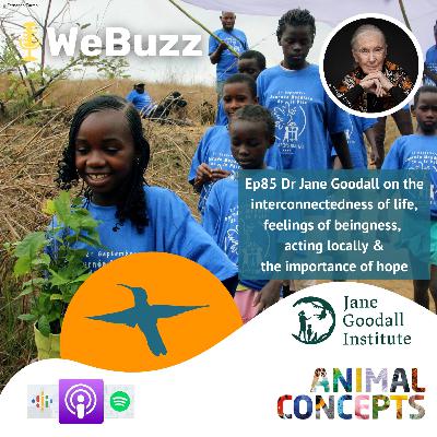 Ep85 Dr Jane Goodall on the interconnectedness of life, feelings of beingness,  acting locally & the importance of hope