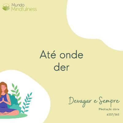 "Devagar e Sempre" - 357 de 365 - Até onde der