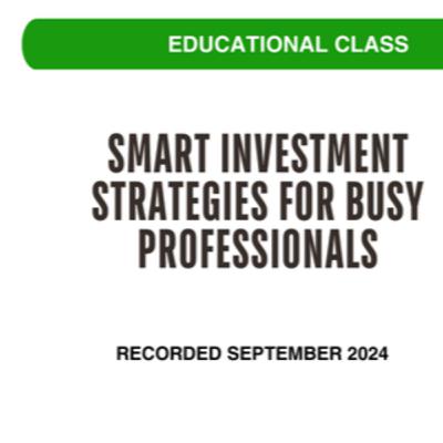 Smart Investment Strategies for Busy Professionals Smart Investment Strategies for Busy Professionals