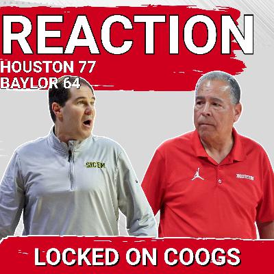 Houston Cougars basketball beats Baylor 77-64 on senior night, led by Kingston Fleming and Chase McCarty. Postgame analysis and Big 12 chaos discussion.