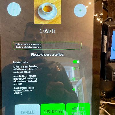 15 - Érintőképernyős rendelés az Espresso Embassyban, felár nélküli Oatly a Nor/ma Grandban