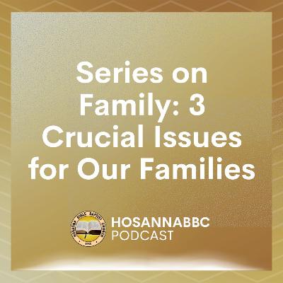 Series on Family: 3 Crucial Issues for Our Families - Rev. Provy R. Cadelina