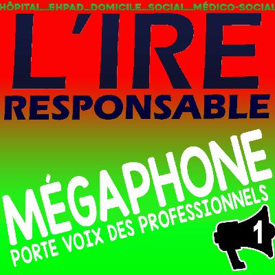 Céline, infirmière à l'hôpital, prend le mégaphone pour partager son vécu d'agent hospitalier lors de son cancer.