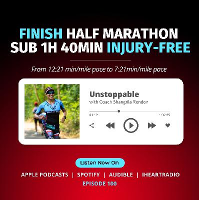 Finish Half Marathon Sub 1h 40min Injury-Free (From 12:21 min/mile pace to 7:21min/mile pace)