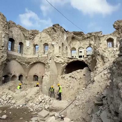 Palestinians work to rebuild Gaza’s beloved heritage landmarks