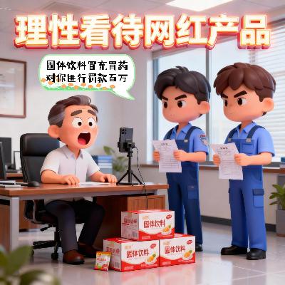 网红将“固体饮料当胃药销售”被处罚百万？网友：不顾消费者健康安全的行为应该判刑！