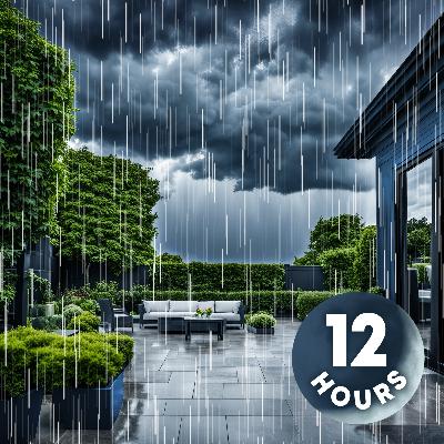 Rainstorm Sleeping Sounds on House Patio | 12-Hour Rainstorm Sleeping Sounds on House Patio | 12-Hour