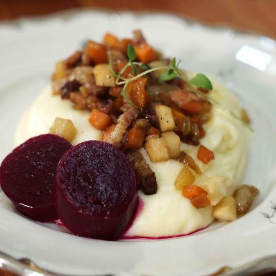 Kartoffelmos og bacon i parterapi Kartoffelmos og bacon i parterapi