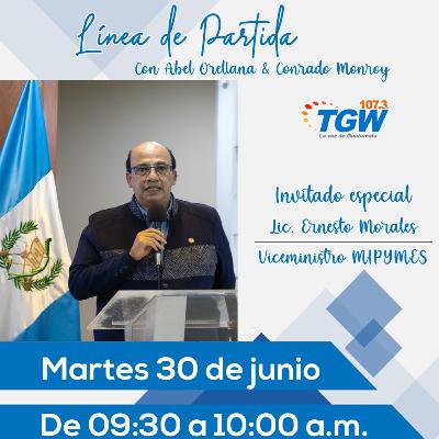 Entrevista con Ernesto Morales, Viceministro de Desarrollo de la Micro, pequeña y Medina empresa Mipyme, del Ministerio de Economía, MINECO; en el Programa Línea de Partida Entrevista con Ernesto Morales, Viceministro de Desarrollo de la Micro, pequeña y Medina empresa Mipyme, del Ministerio de Economía, MINECO; en el Programa Línea de Partida