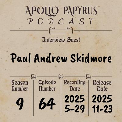 Novel Writing, Short Story Writing, and Filmmaking with Paul Andrew Skidmore