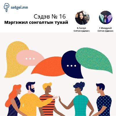 16. Мэргэжил сонголт 16. Мэргэжил сонголт