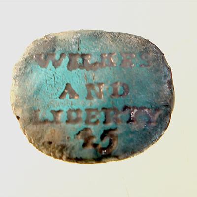 History of the United States in 100 Objects -- 25: "Wilkes And Liberty" Cufflink Jewel, 1760s History of the United States in 100 Objects -- 25: "Wilkes And Liberty" Cufflink Jewel, 1760s