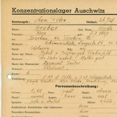 "O Auschwitz" (odc. 53): Dokumenty rejestracyjne więźniów Auschwitz