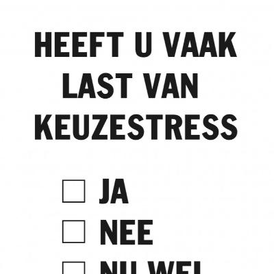 Keuzestress, fomo en tindersyndroom, hoe kom je eraf?