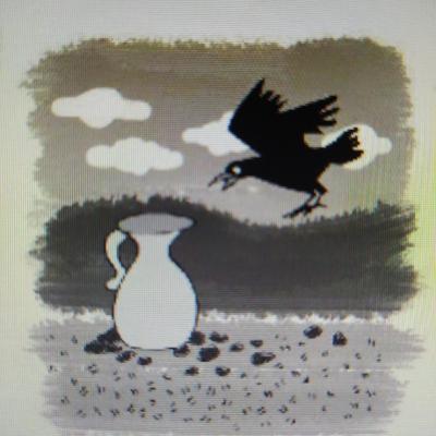 El cuervo y la jarra