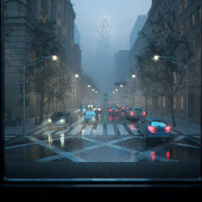 Rainy Night Street