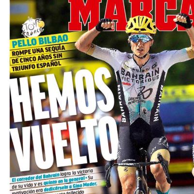 El ciclismo en la portada del Marca