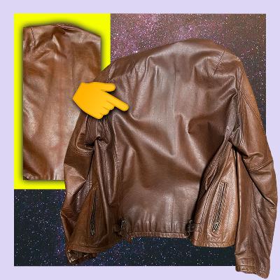 古着の革ジャン、初めての色補修。結果腰痛。