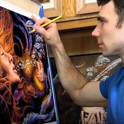Jesse Lane’s Mesmerizing Colored Pencil Process